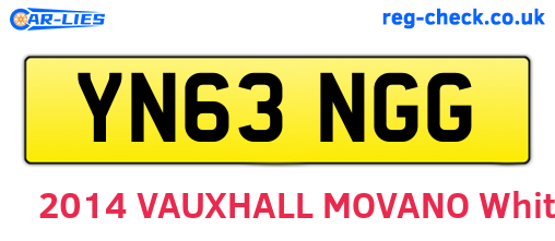 YN63NGG are the vehicle registration plates.