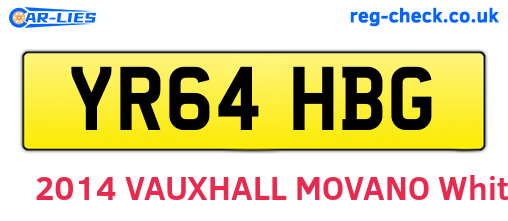 YR64HBG are the vehicle registration plates.