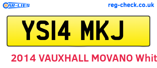 YS14MKJ are the vehicle registration plates.