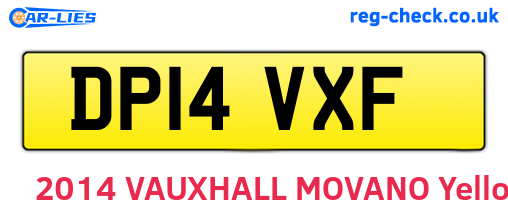 DP14VXF are the vehicle registration plates.