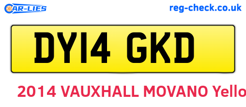 DY14GKD are the vehicle registration plates.