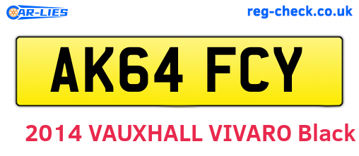 AK64FCY are the vehicle registration plates.