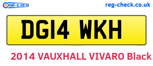 DG14WKH are the vehicle registration plates.