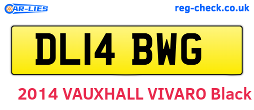 DL14BWG are the vehicle registration plates.