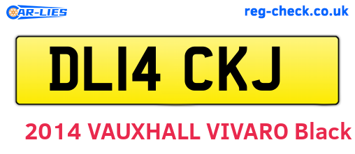 DL14CKJ are the vehicle registration plates.