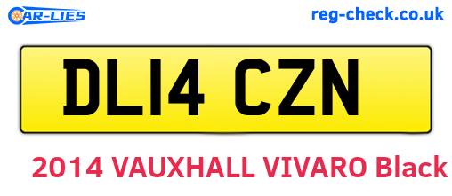 DL14CZN are the vehicle registration plates.