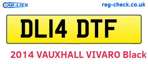 DL14DTF are the vehicle registration plates.