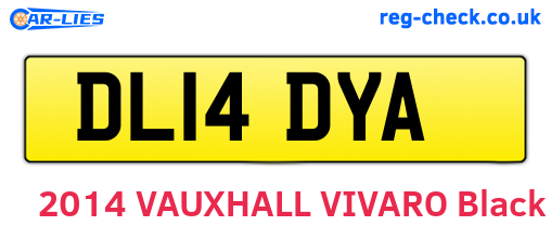 DL14DYA are the vehicle registration plates.