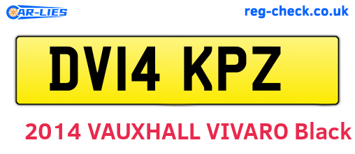 DV14KPZ are the vehicle registration plates.