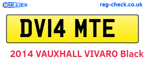 DV14MTE are the vehicle registration plates.