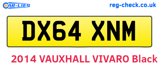 DX64XNM are the vehicle registration plates.