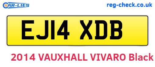 EJ14XDB are the vehicle registration plates.
