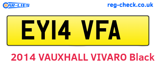EY14VFA are the vehicle registration plates.