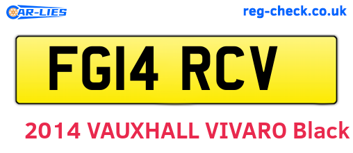 FG14RCV are the vehicle registration plates.