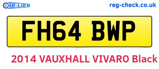 FH64BWP are the vehicle registration plates.