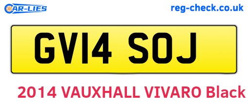 GV14SOJ are the vehicle registration plates.