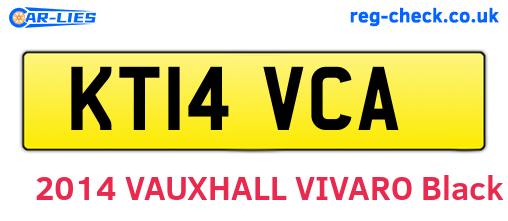 KT14VCA are the vehicle registration plates.