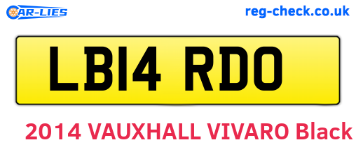 LB14RDO are the vehicle registration plates.