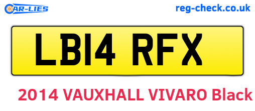 LB14RFX are the vehicle registration plates.