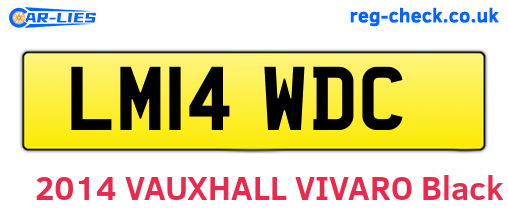 LM14WDC are the vehicle registration plates.