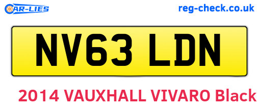 NV63LDN are the vehicle registration plates.