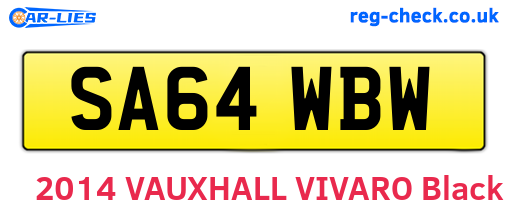 SA64WBW are the vehicle registration plates.