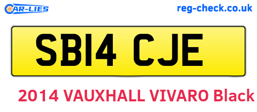 SB14CJE are the vehicle registration plates.