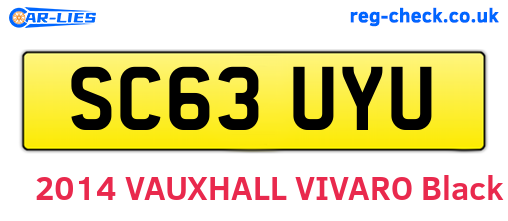 SC63UYU are the vehicle registration plates.