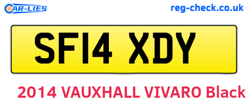 SF14XDY are the vehicle registration plates.