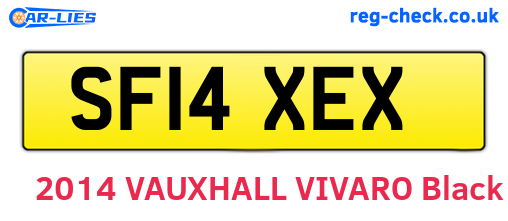 SF14XEX are the vehicle registration plates.