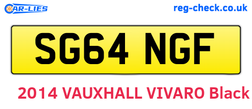 SG64NGF are the vehicle registration plates.