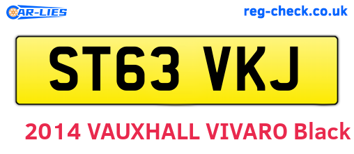 ST63VKJ are the vehicle registration plates.