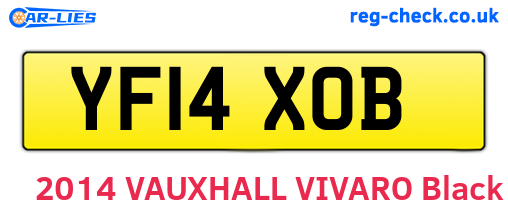 YF14XOB are the vehicle registration plates.