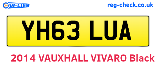YH63LUA are the vehicle registration plates.