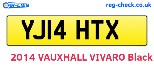 YJ14HTX are the vehicle registration plates.