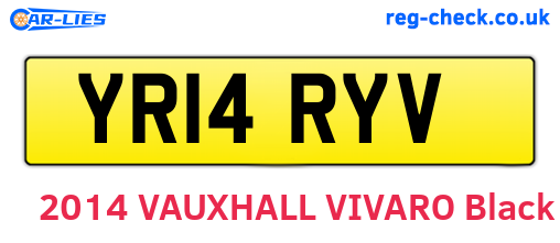 YR14RYV are the vehicle registration plates.
