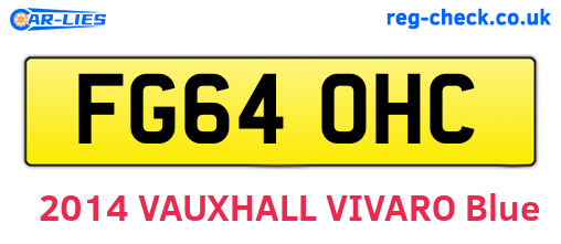FG64OHC are the vehicle registration plates.
