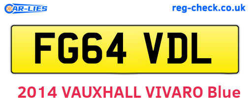 FG64VDL are the vehicle registration plates.