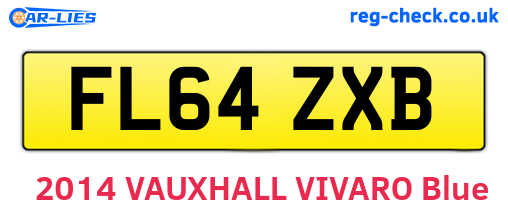 FL64ZXB are the vehicle registration plates.