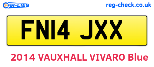 FN14JXX are the vehicle registration plates.