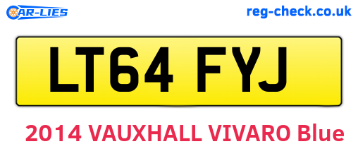 LT64FYJ are the vehicle registration plates.