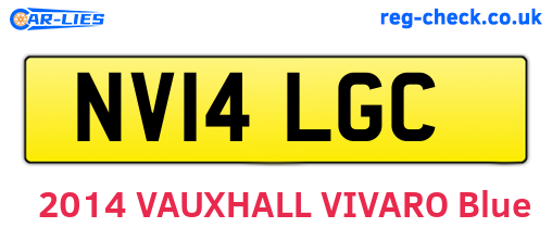 NV14LGC are the vehicle registration plates.