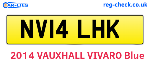 NV14LHK are the vehicle registration plates.
