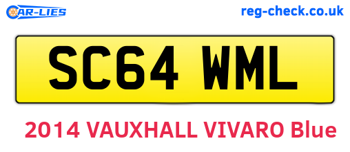 SC64WML are the vehicle registration plates.