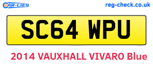 SC64WPU are the vehicle registration plates.