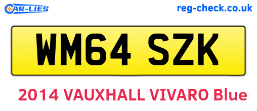 WM64SZK are the vehicle registration plates.