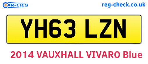 YH63LZN are the vehicle registration plates.