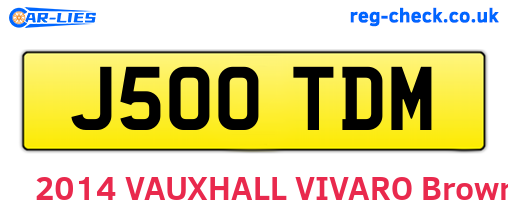 J500TDM are the vehicle registration plates.