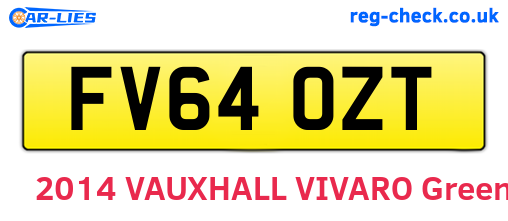 FV64OZT are the vehicle registration plates.