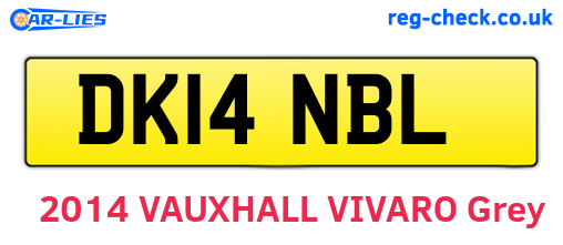 DK14NBL are the vehicle registration plates.
